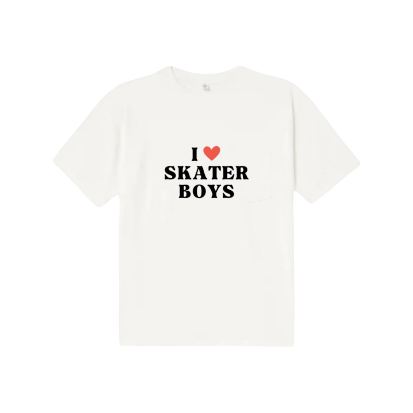 I Love Skater Boys Oversized Retro T-Shirt