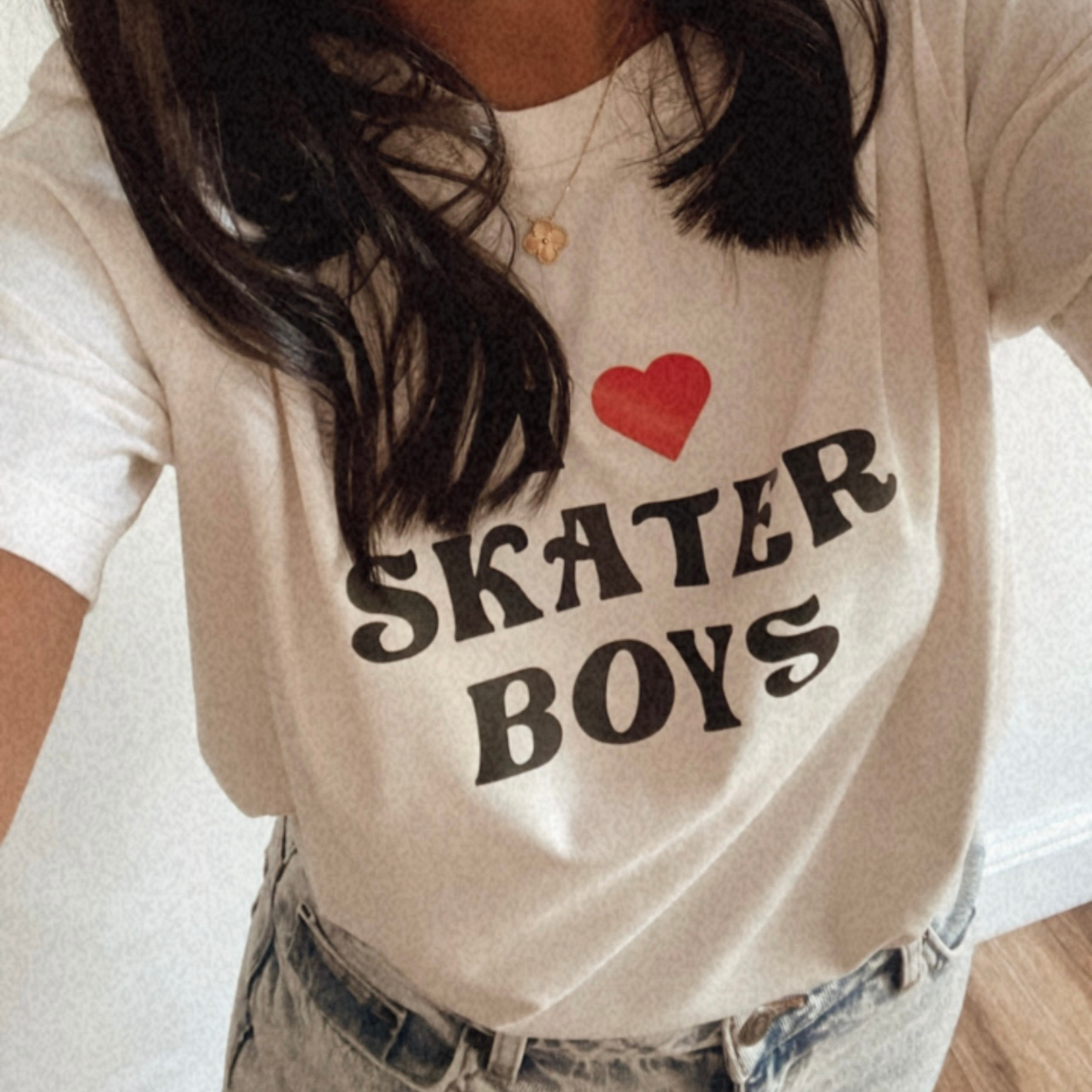 I Love Skater Boys Oversized Retro T-Shirt