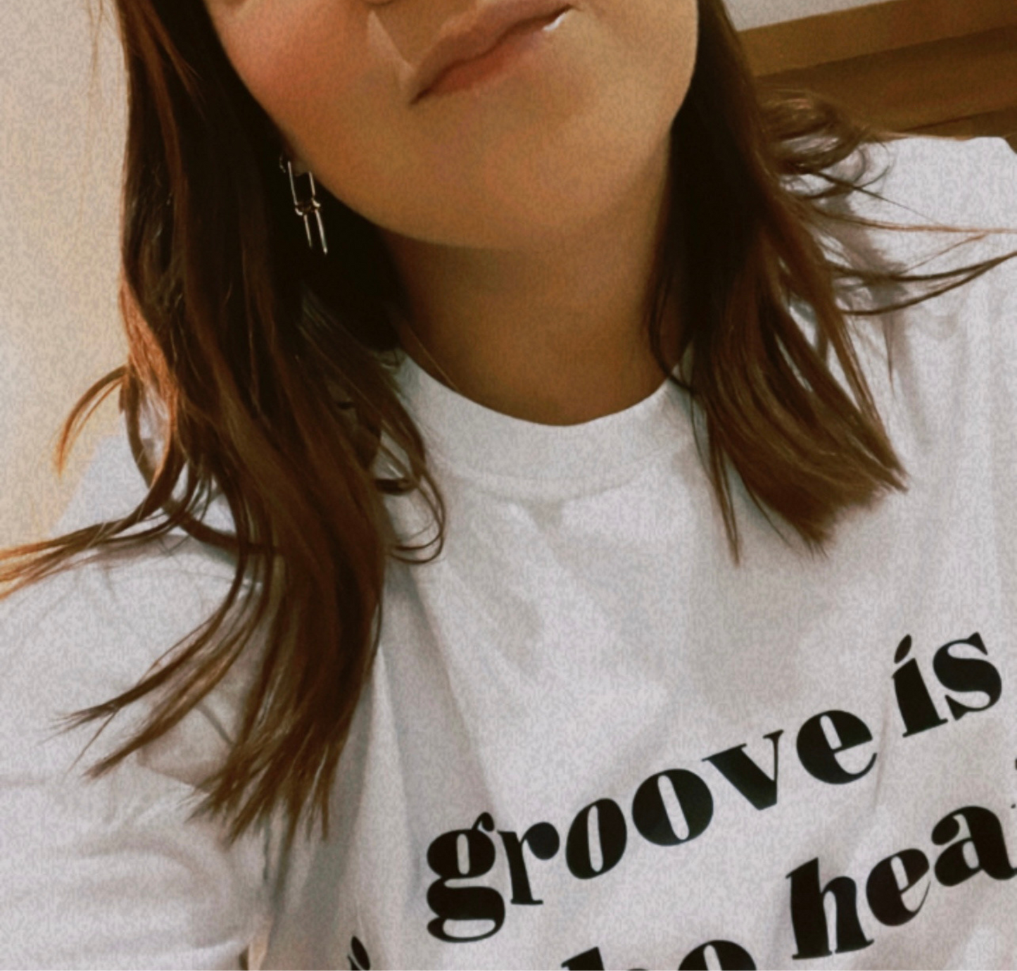 Groove Is In The Heart Slogan T-Shirt