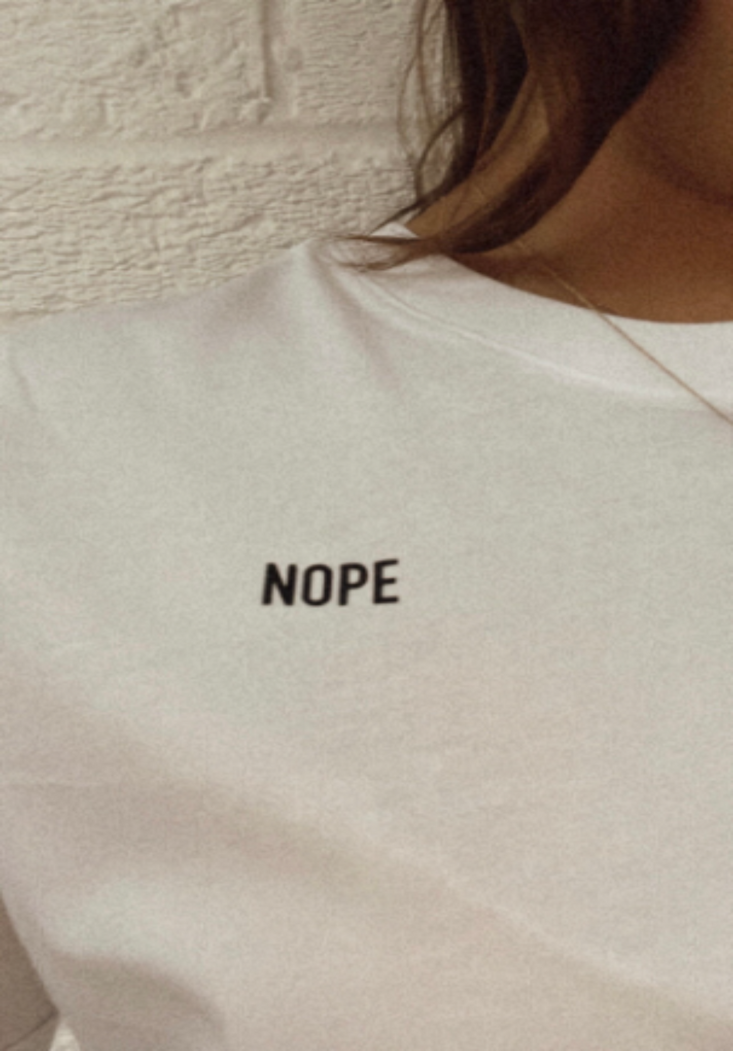 Nope Oversized Minimal Slogan T-Shirt