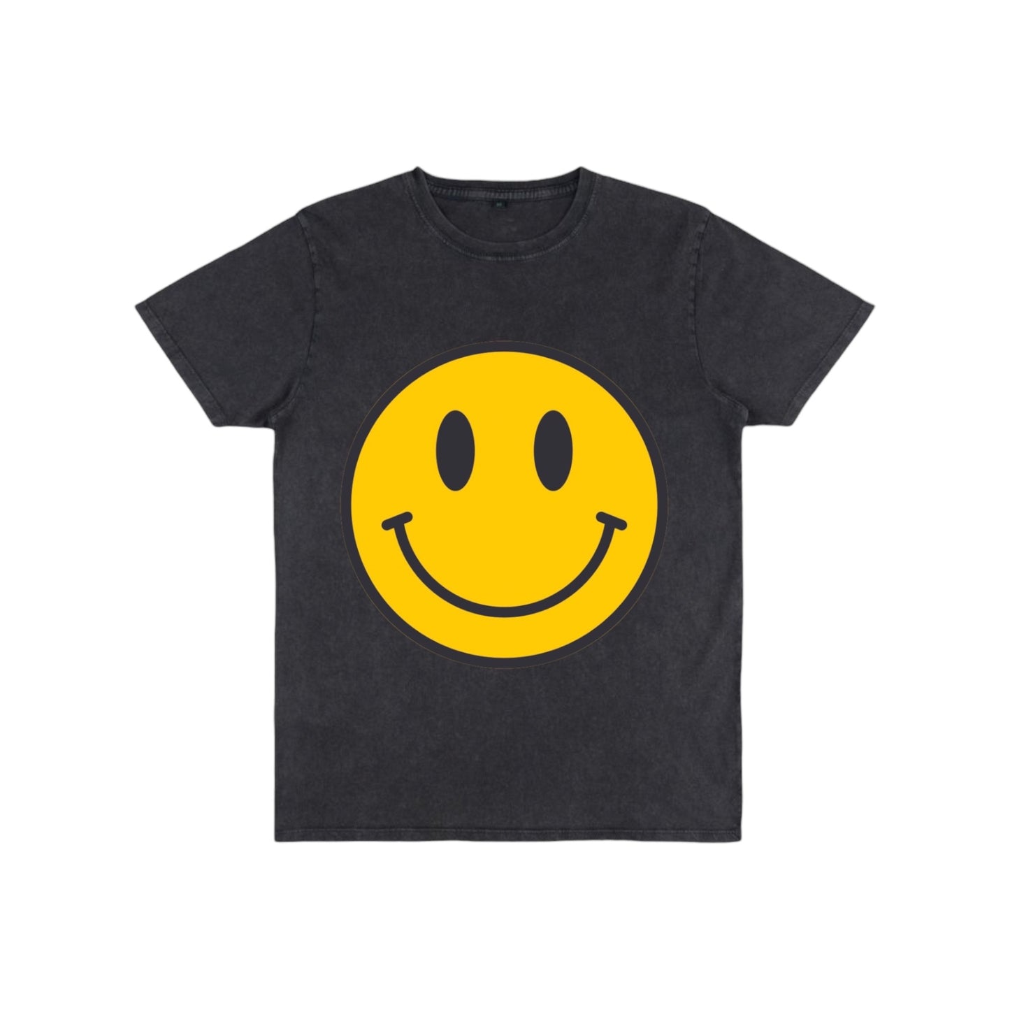 Motif Front Smiley Face Oversized Retro T-Shirt