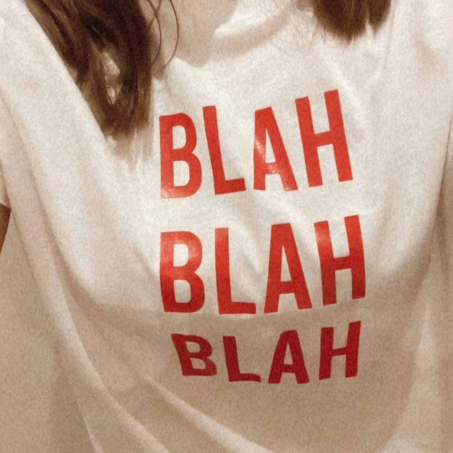 Blah Blah Blah Oversized Retro Slogan T-Shirt