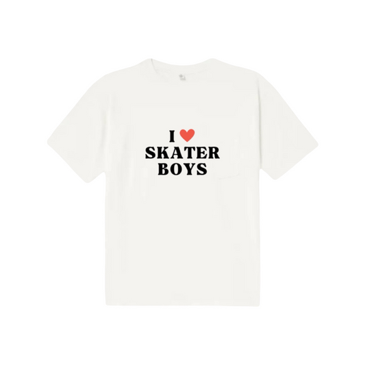 I Love Skater Boys Oversized Retro T-Shirt