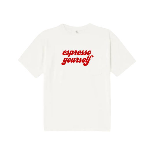 Espresso Yourself Retro Slogan T-Shirt