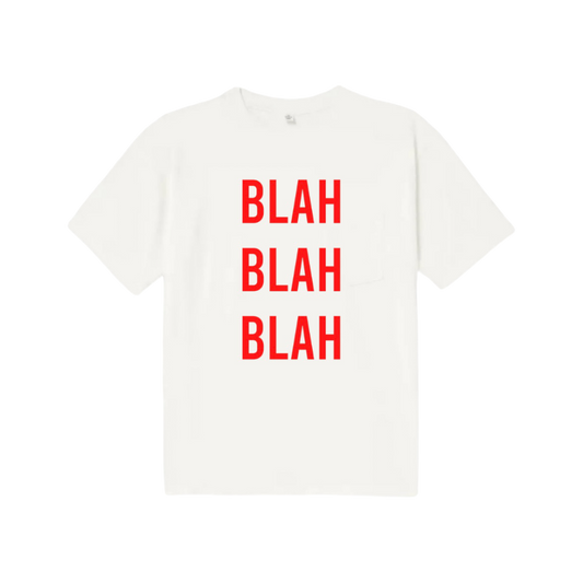 Blah Blah Blah Oversized Retro Slogan T-Shirt